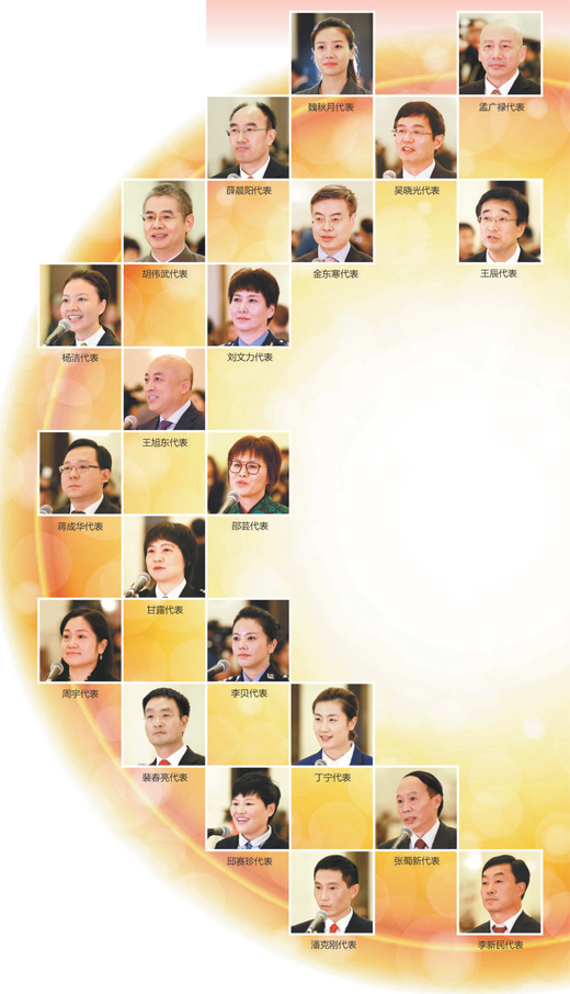 24日上午，黨的十九大在北京人民大會堂勝利閉幕，剛剛結(jié)束會議走出會場的部分代表，走上“黨代表通道”，接受國內(nèi)外媒體的采訪