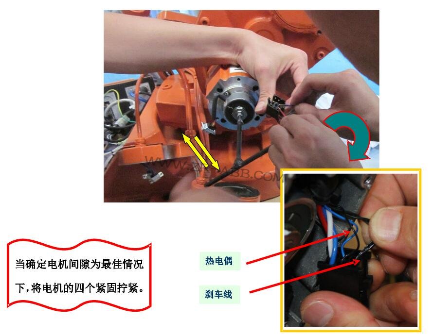 ABB機器人IRB2400系列伺服電機軸拆裝步驟流程